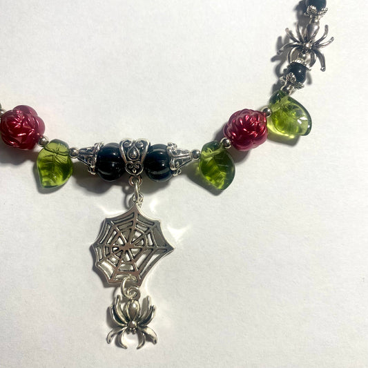 Spiders ‘N Roses Choker